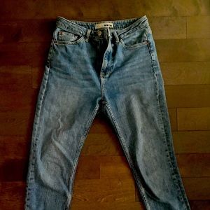 Topshop Moto Lightwash Jeans, Ankle Crop